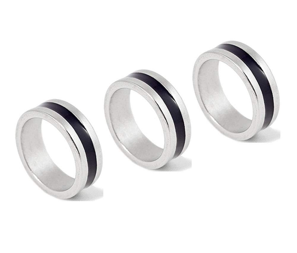 GBSTORE 3 Pcs Different Size Strong Magnetic Ring PK Magic Medium, Silver
