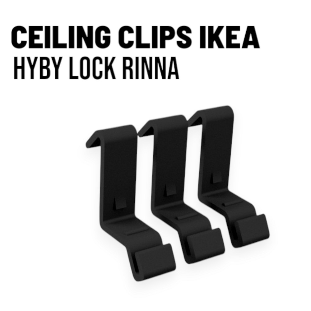 Locking clips for IKEA Hyby, Lock and Rinna ceiling lights