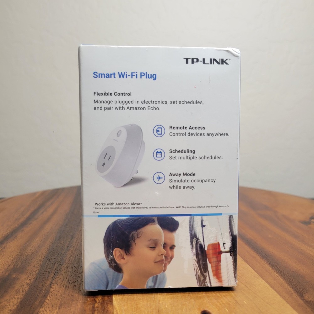 TP-Link HS100 Smart Wi-Fi Plug, 1 Pack White Sealed ~ Remote Access Control