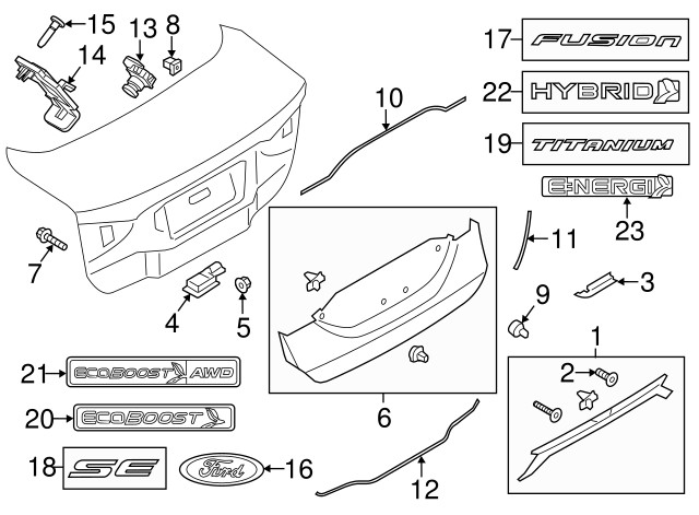 New OEM Genuine 2013-2016 Ford Fusion Rear Backup Reverse Camera ES7Z19G490A