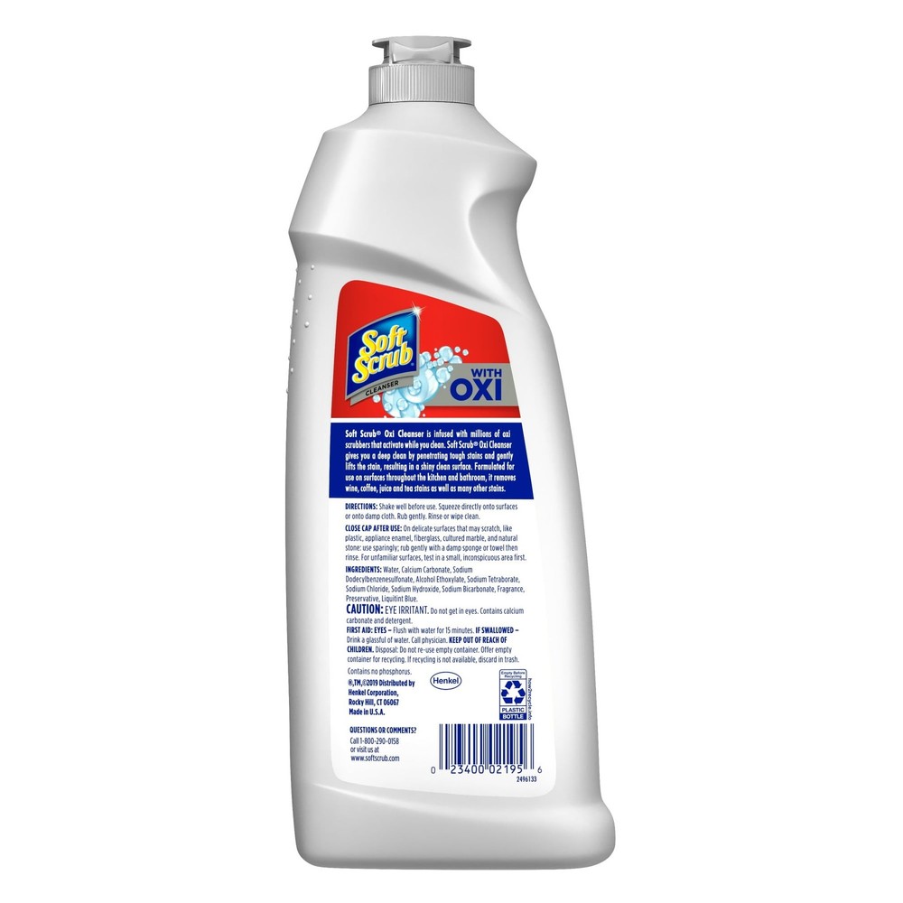 (2 Pack) Soft Scrub Multi-Purpose Cleanser with OXI, Surface Cleaner, 24 Ounce
