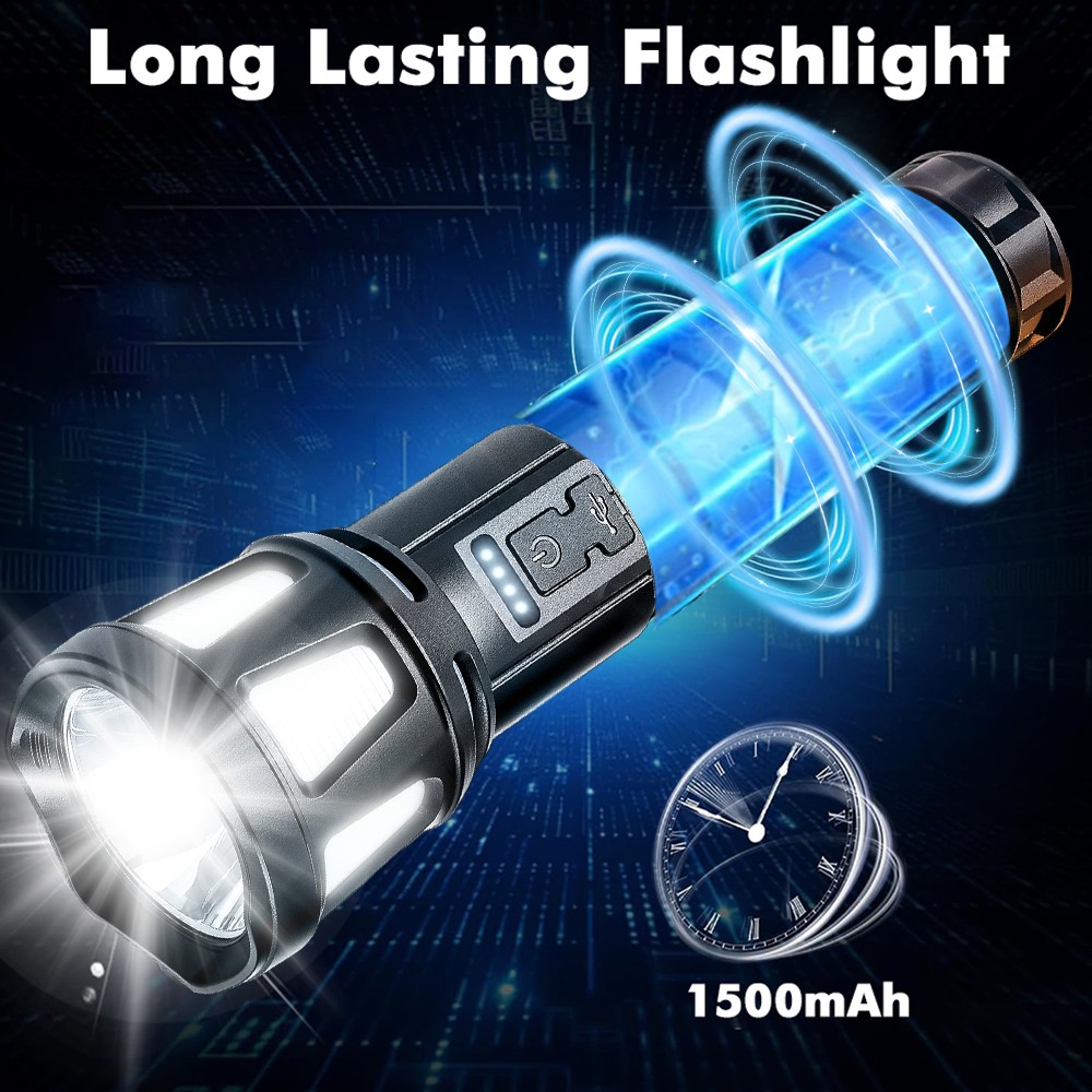 2Pack 99000000LM Super Bright LED Tactical Flashlight Rechargeable Flashlights