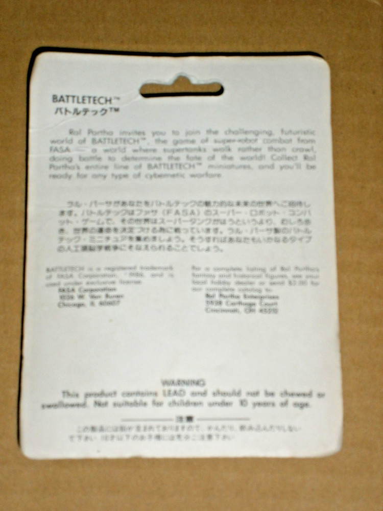 Battletech Miniatures - JR7-D Jenner **New in pack** Ral Partha