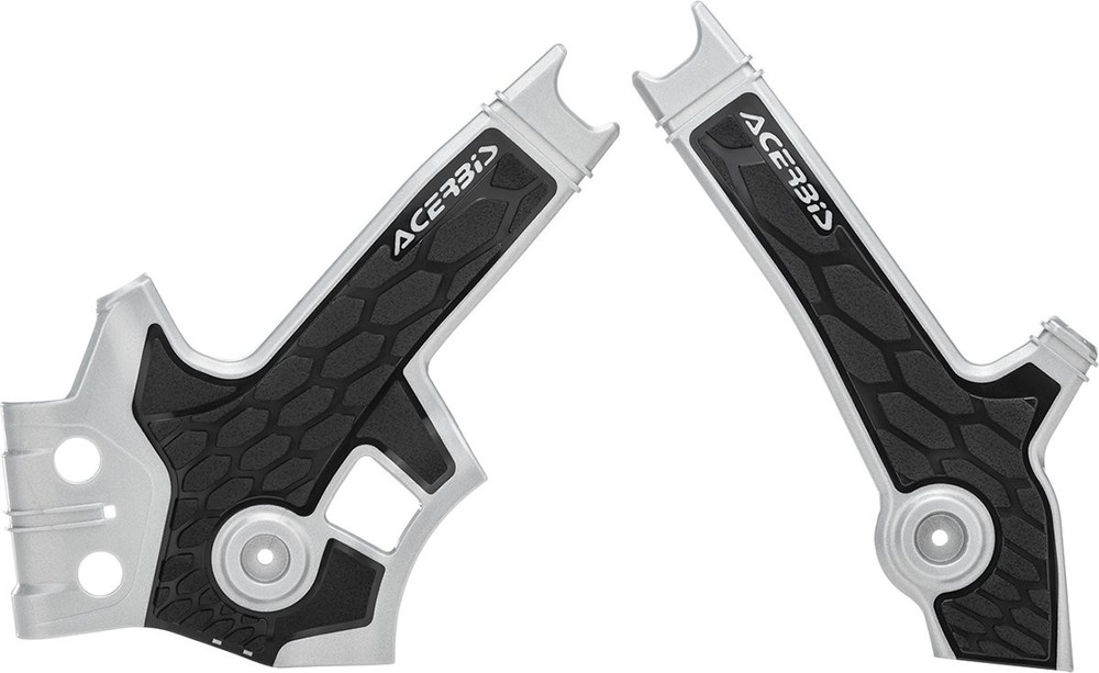 Acerbis X-Grip Silver/Black Frame Protectors (2801931019)
