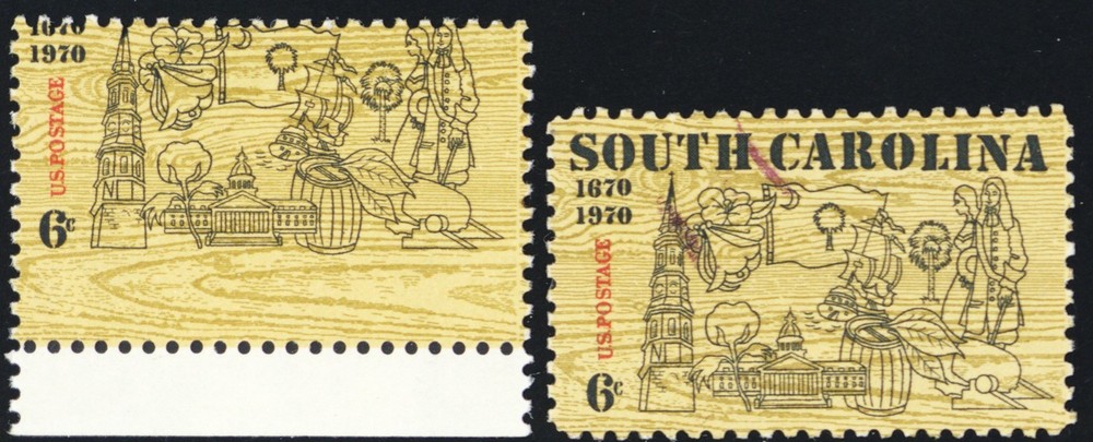 1407, Mint LH 6¢ - Tremendous Misperforation Shift Error - Stuart Katz