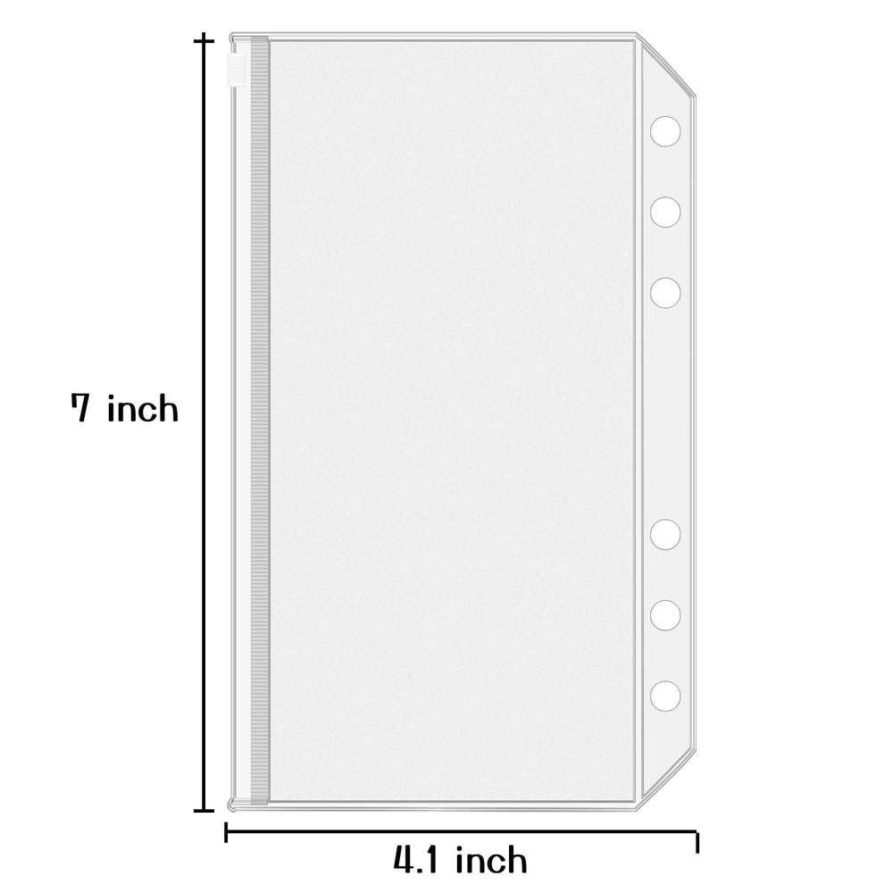 Antner 12 Pieces A6 Binder Pockets Bundle | A6 PU Leather Notebook Binder (Li...