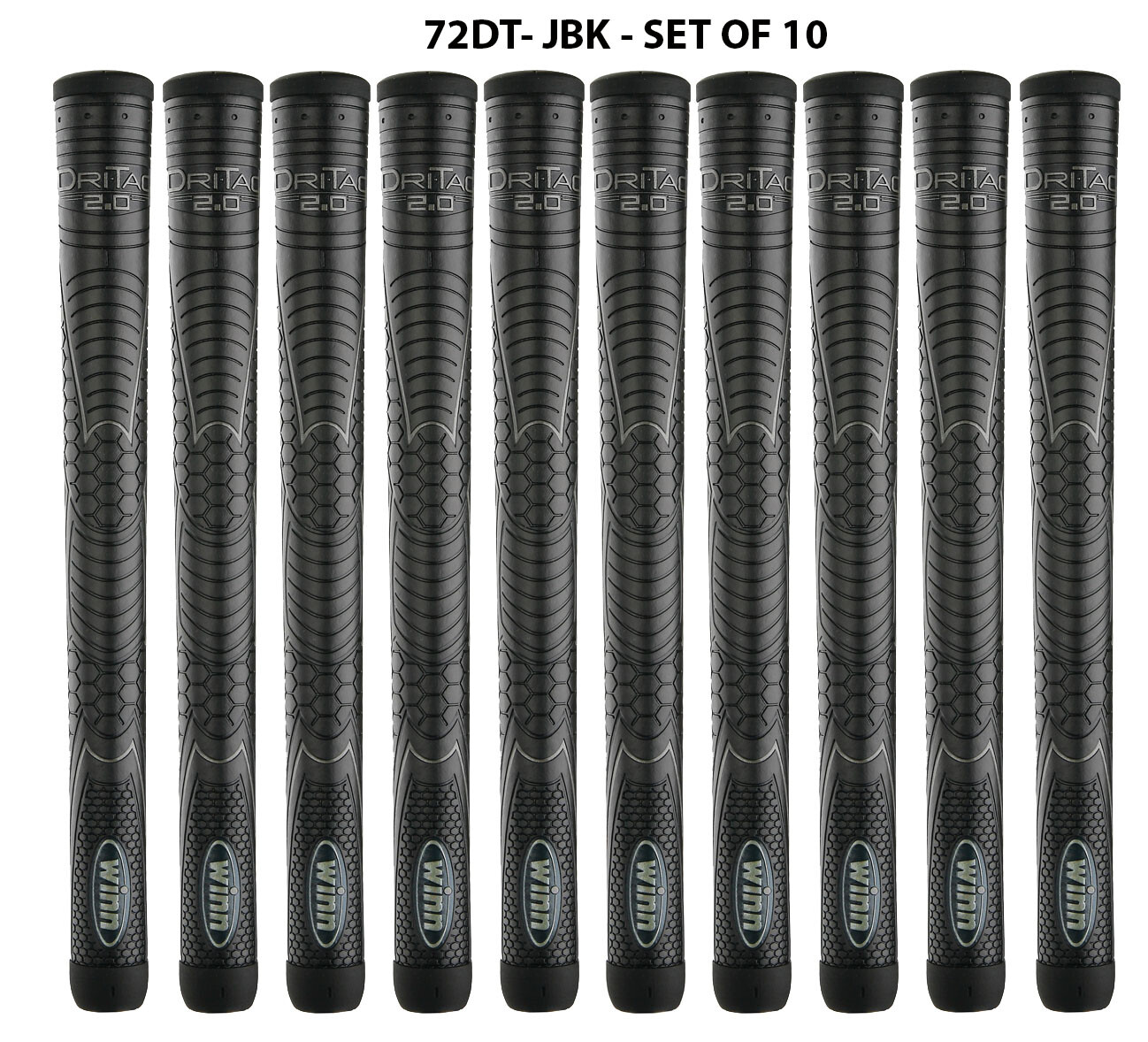 Winn DRI-TAC 2.0 OVERSIZED Jet Black Golf Grip - 72DT-JBK - free shipping