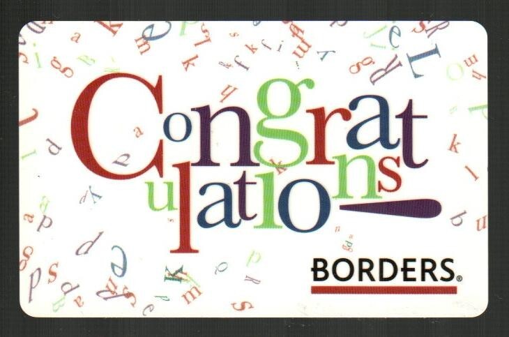 BORDERS Congratulations ( 2006 ) Gift Card ( $0 )