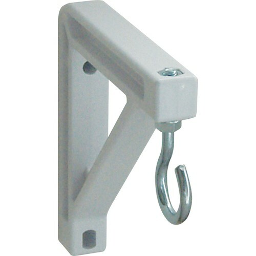 Draper Non-Adjustable 6" Wall Extension Brackets, Pair, White 227212, NEW