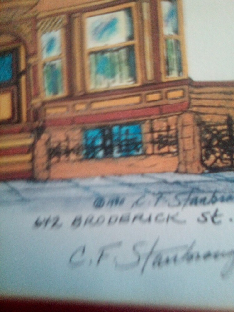 Artist CF Stanbrough. 642 Broderick