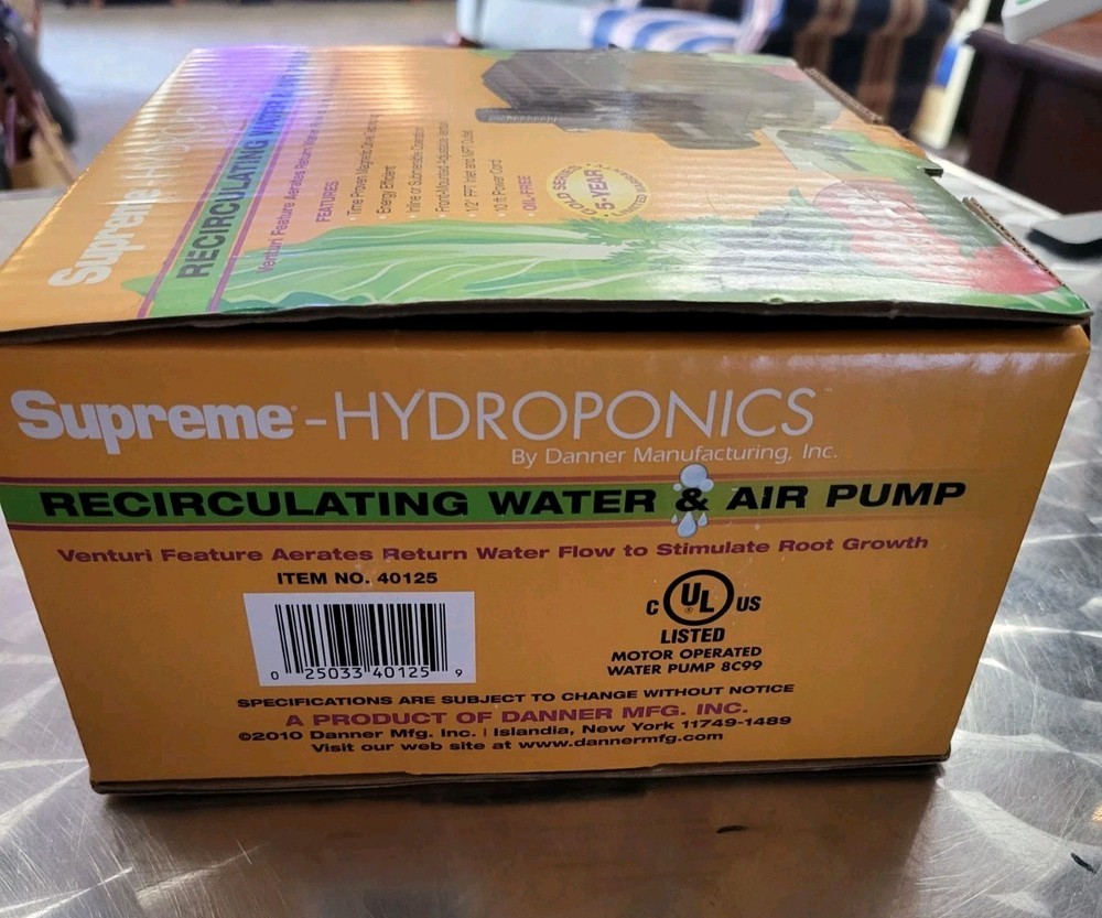 Supreme Hydroponics Recirculating Water & Air Pump