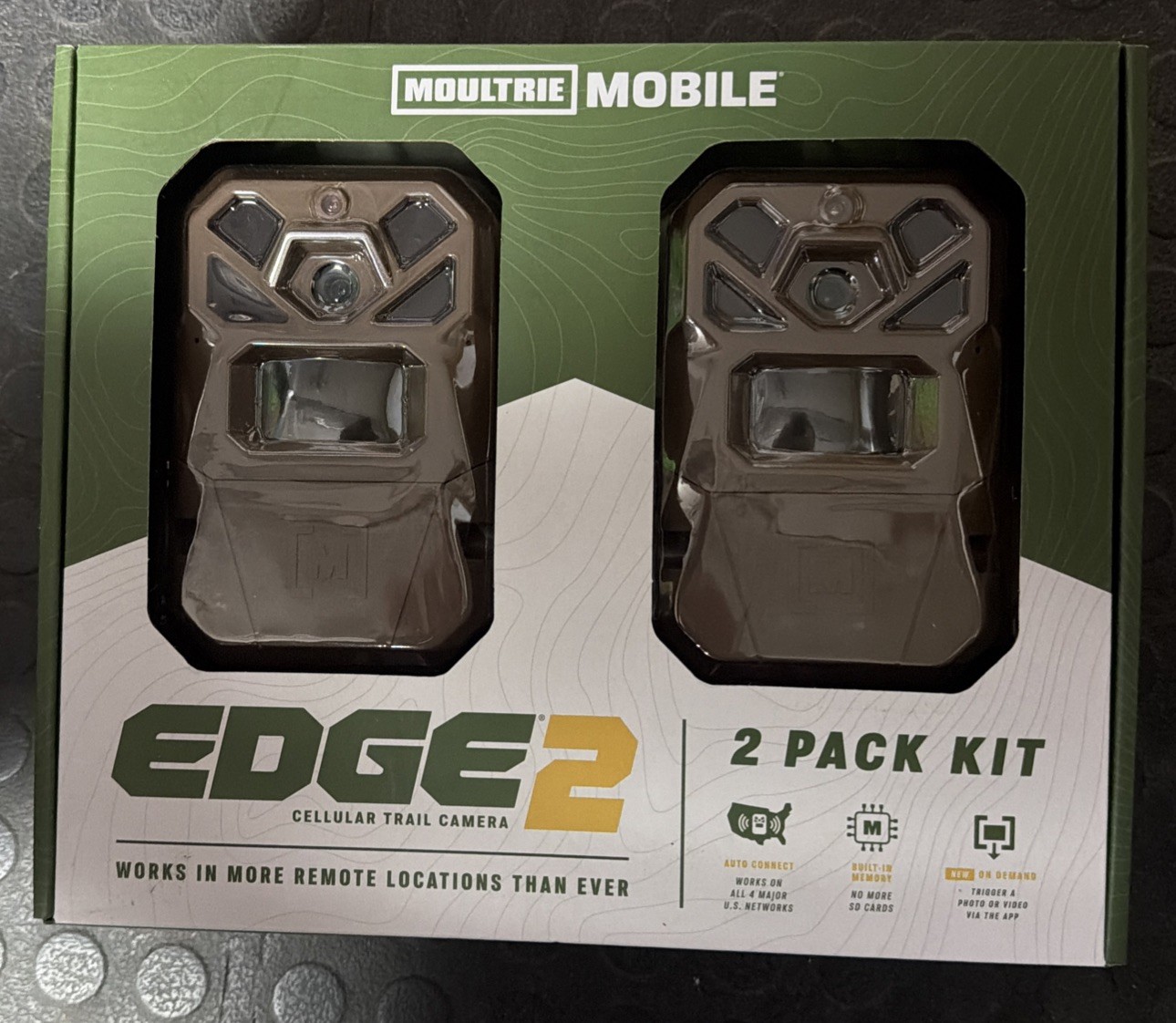 Moultrie Mobile Edge 2 36MP Cellular Trail Camera (2 Pack Kit) Brown MMC-14124
