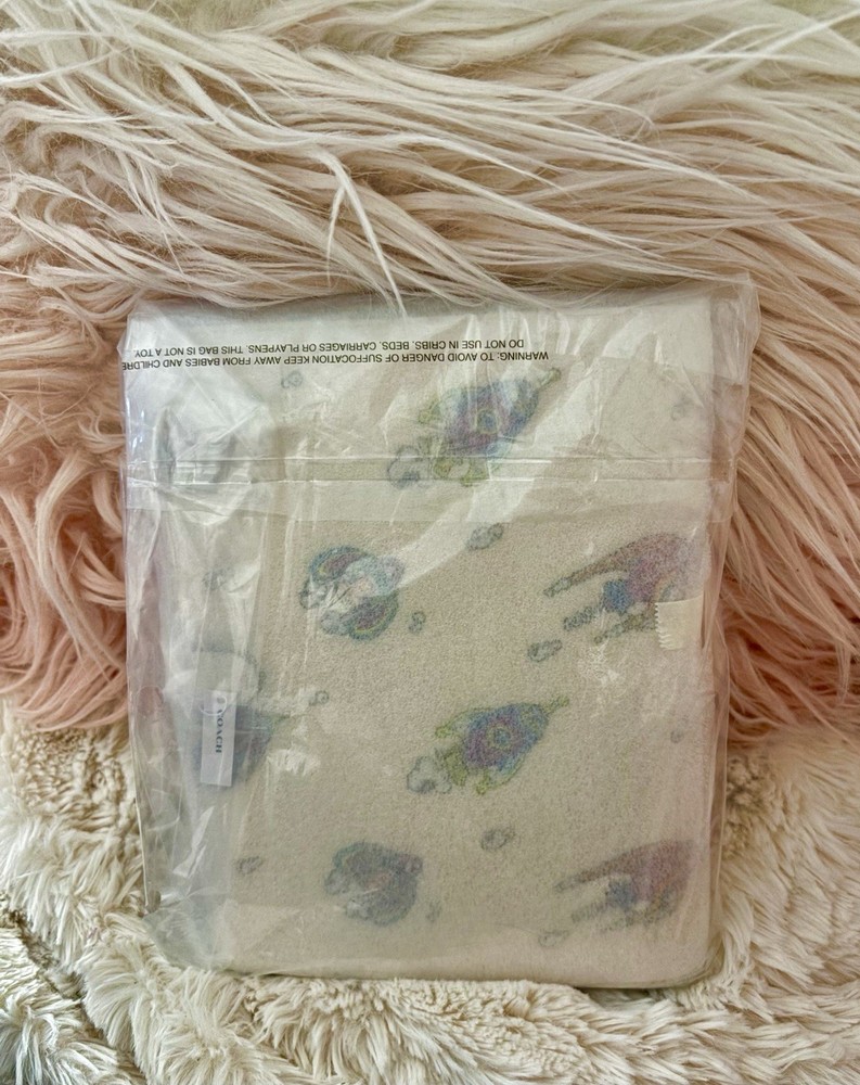 NEW Coach Rocket Print Chalk Multi Refined Pebble Leather Notebook Journal