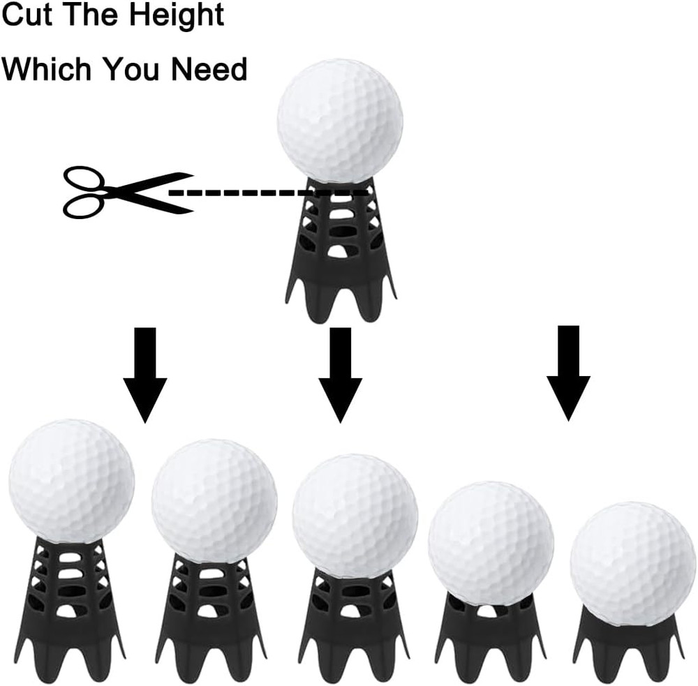 20 Pack Plastic Golf Simulator Tees Tall & Short