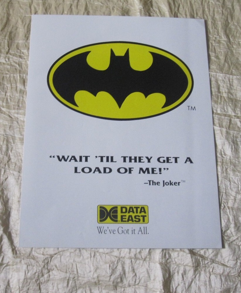 1991 DATA EAST BATMAN PINBALL FLYER