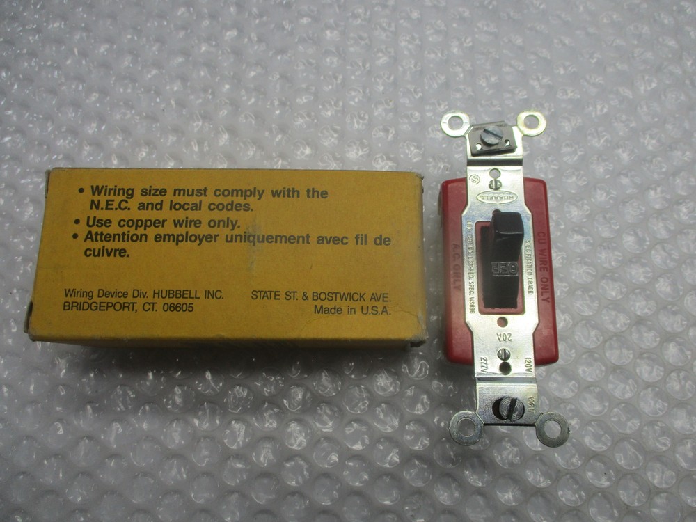 HUBBELL 1221 SWITCH BROWN NSMP
