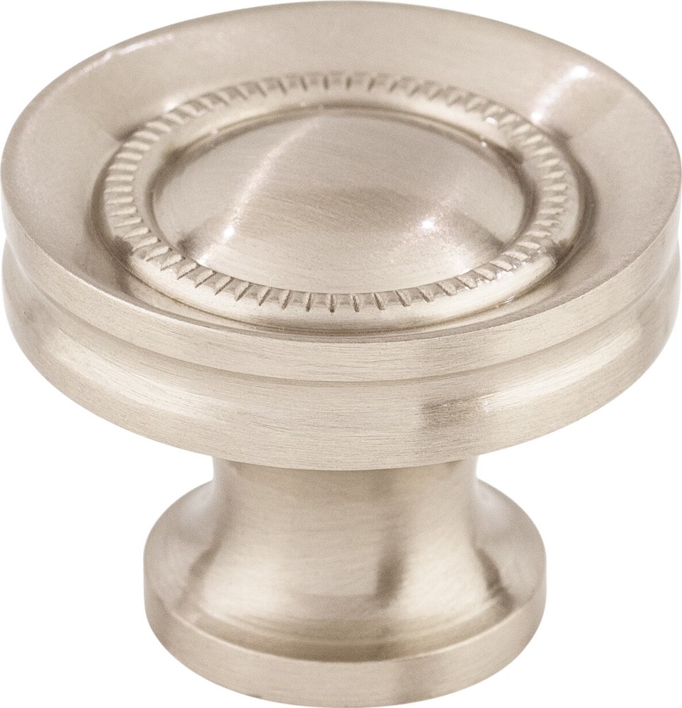 Top Knobs M292 Button Faced Knob 1 1/4" Brushed Satin Nickel