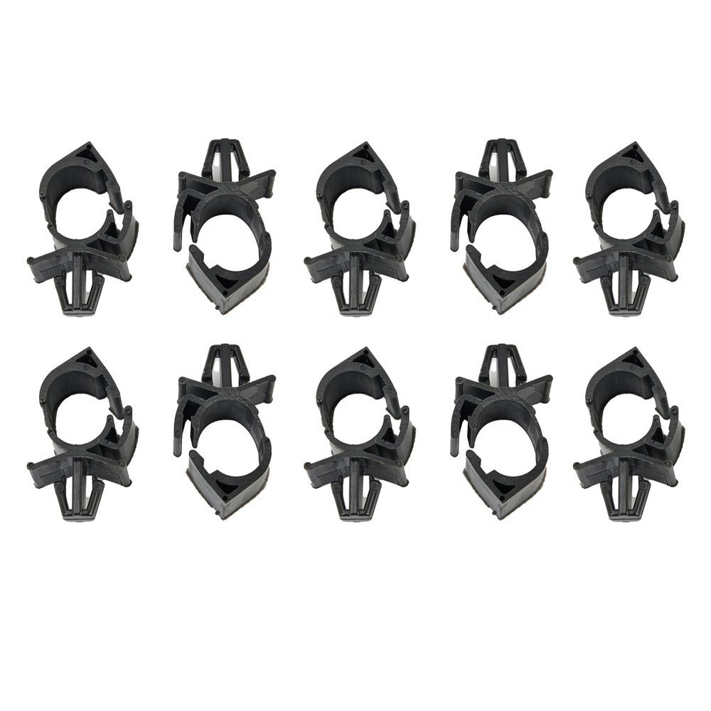 10 Pcs Fasteners Clips Wire Harness Fixing Automatic Route Cable Black Plastic