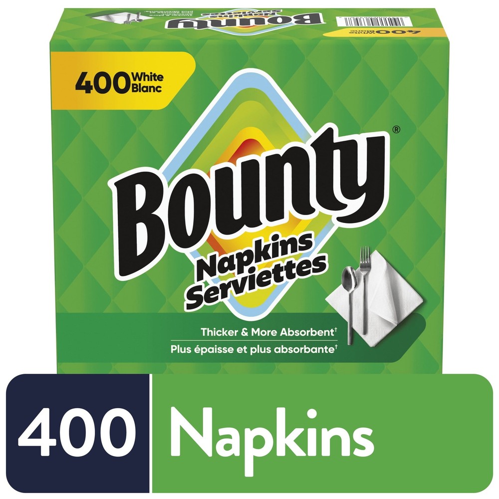 Paper Napkins, White, 400 Count
