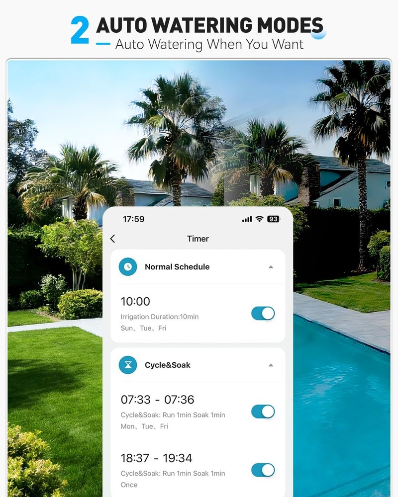 RAINPOINT Bluetooth Water Timer, Sprinkler Timer for Garden Hose, Smart...