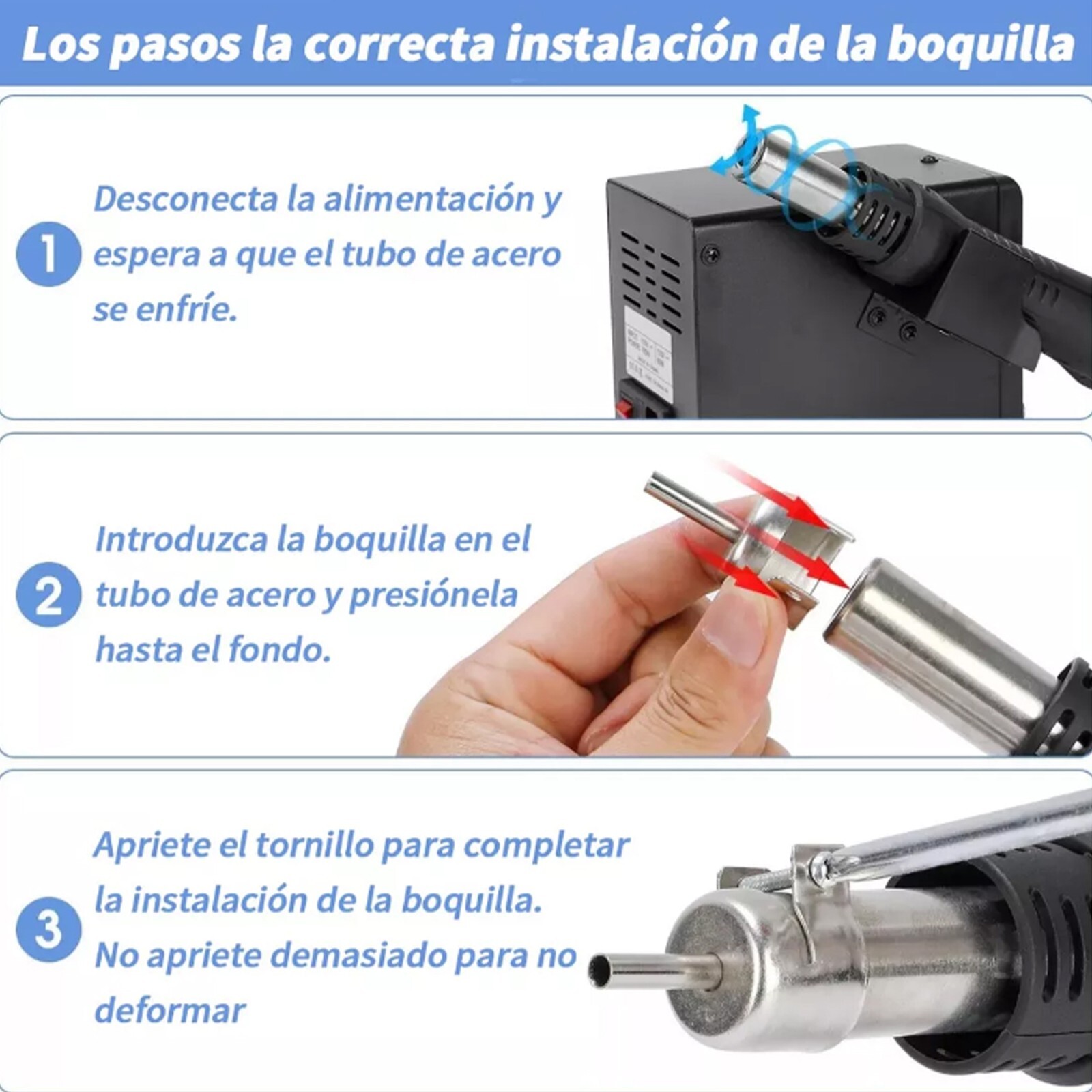 2-in-1 Rework Soldering Station 8586 Hot Air Gun Solder Iron Repair Tool 110V US