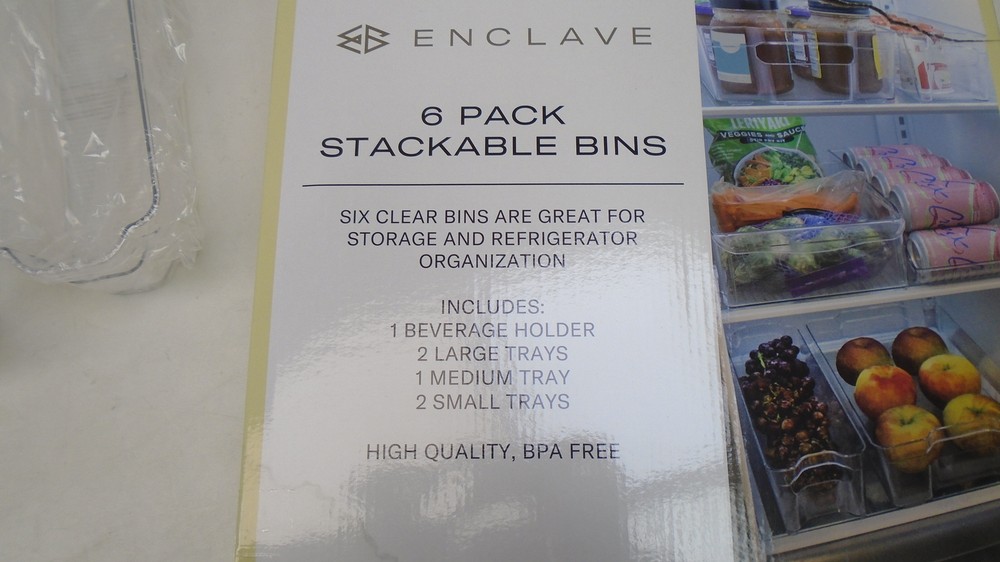 ENCLAVE 124606 6-PIECE STACKABLE FRIDGE BINS