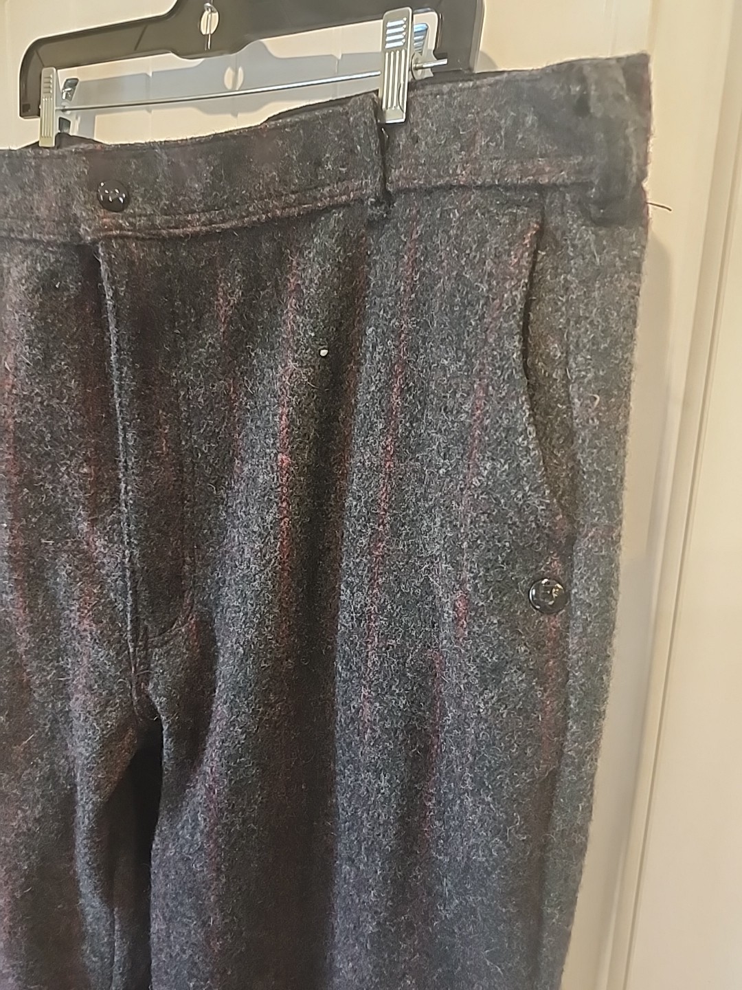 Heavy Wool Pants Unbranded Mens Size 42x24 Plaid Logger Hunting Trousers