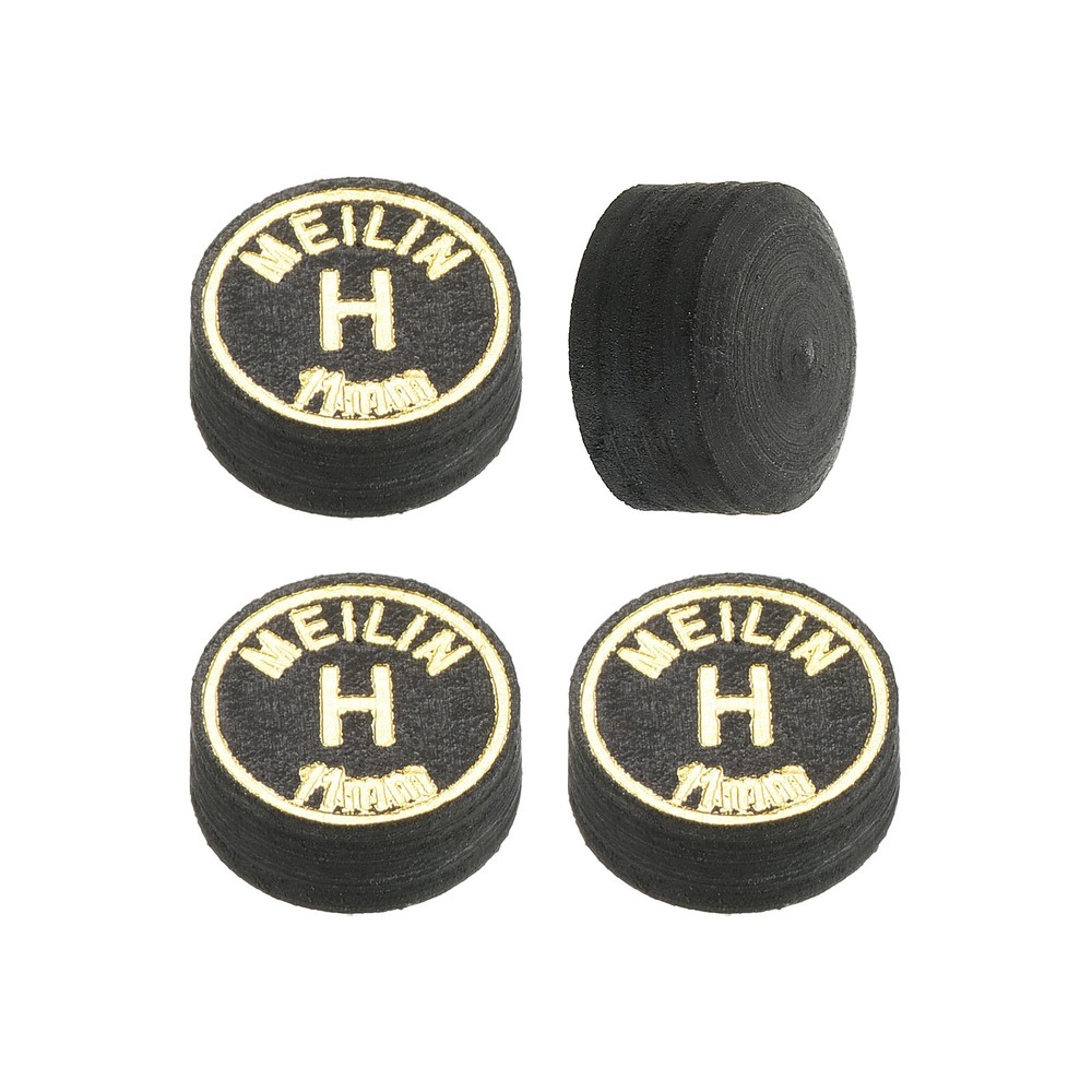 11mm Billiard Stick Tips, 4pcs Hard Multiple Layer Billiard Accessories, Black