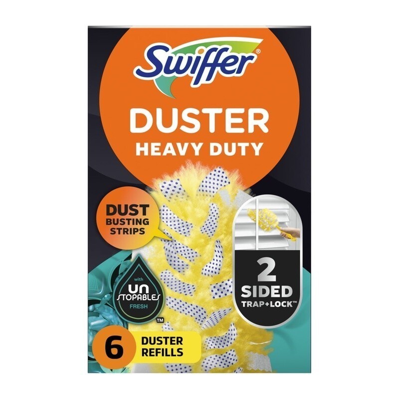 Heavy Duty Duster Refills Multi-Surface Dusting Unstopables Fresh 6 Count New