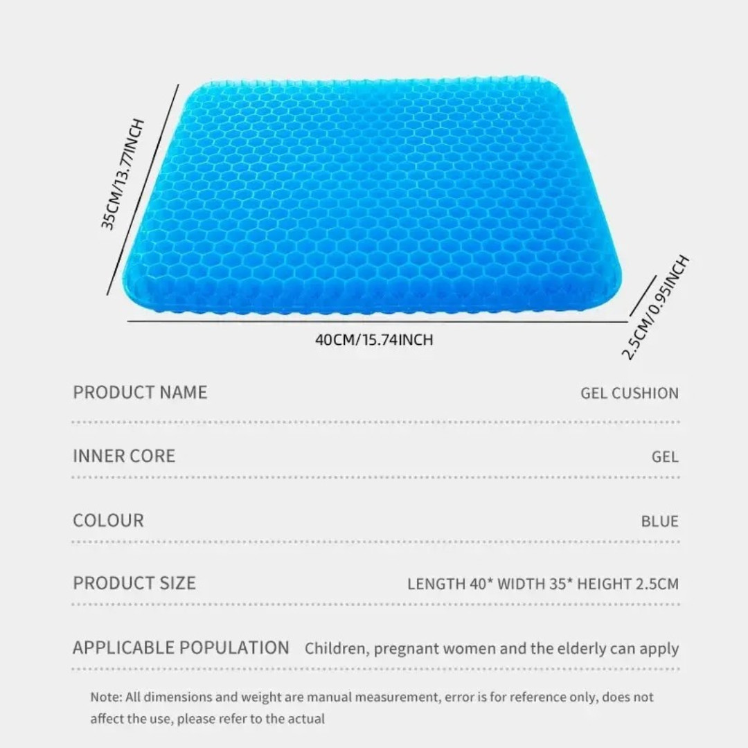 Honeycomb Gel Seat Cushion 2.5cm Thick | Cooling, Orthopedic Support
