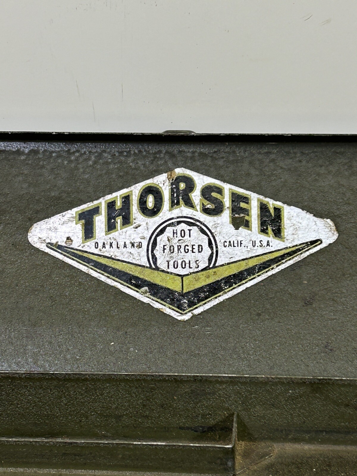 Thorsen Tool Socket Ratchet Empty Vintage Metal Box Case Oakland CA Read!