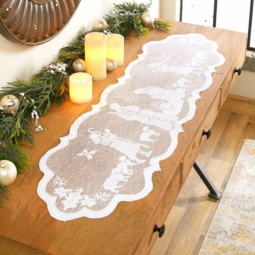 Silent Night Lace Centerpiece Table Runner