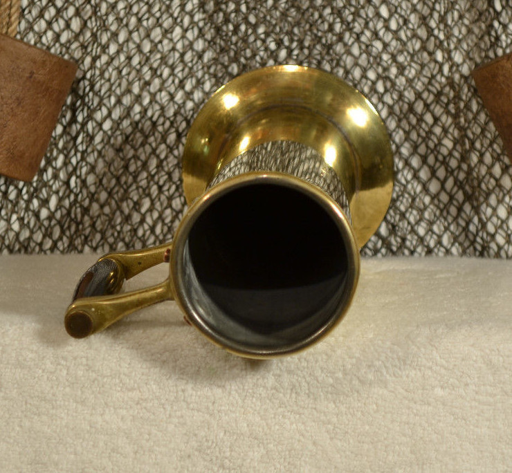 Vintage Steamship Salinometer Brass Jug