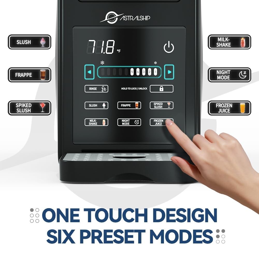 85oz Frozen Drink Maker with 6 Preset Programs, Smart Temp Control, Rinse, Lo...