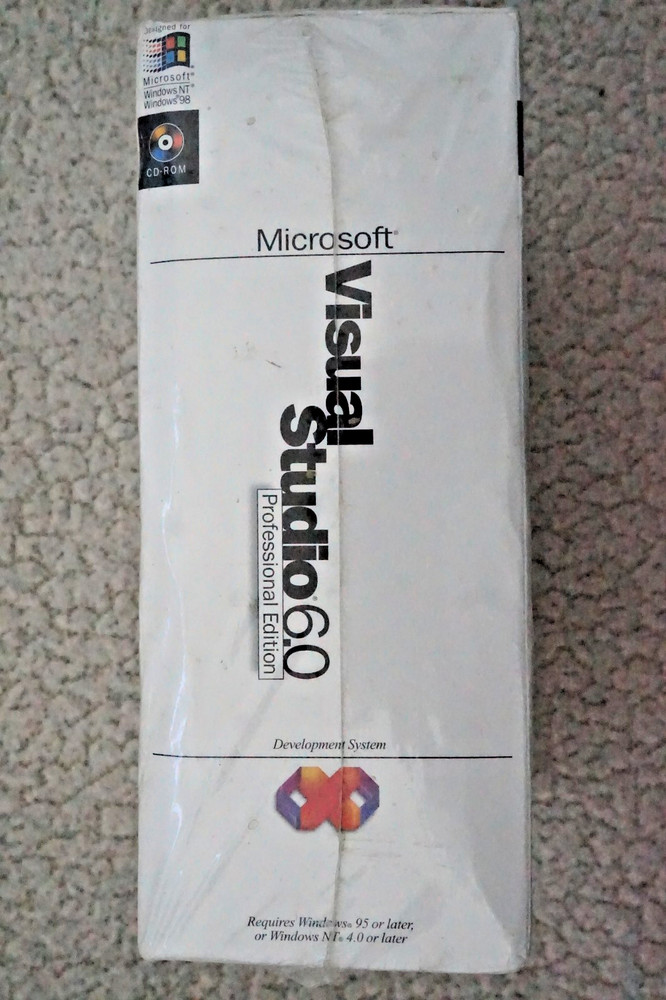 NEW Shrinkwrap Microsoft Visual Studio Professional 6.0 PRO 6 659-00390 Basic C+