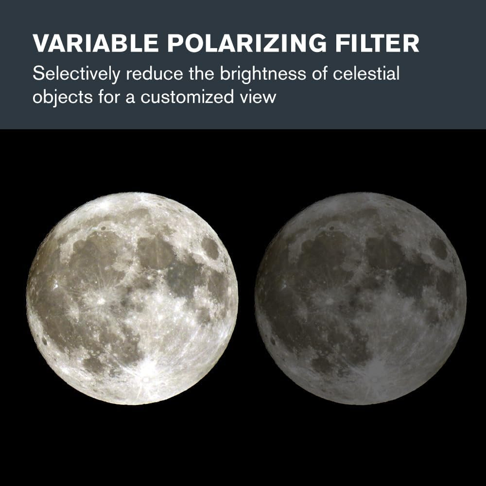 94107 Variable Polarizing Moon Filter - Reduces Brightness and Glare, Compatible