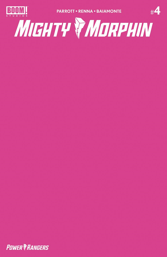 Mighty Morphin #4 Pink Blank Variant Cover C