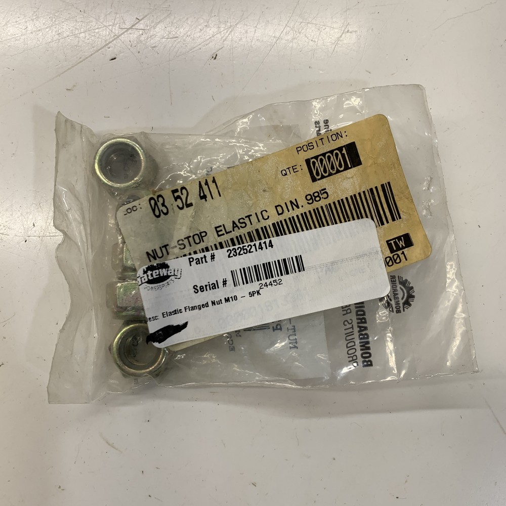 Elastic Flanged Nut M10 - 5PK - ---- SKI-DOO N O S
