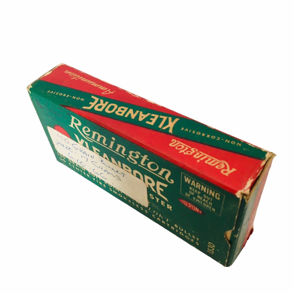 Vtg. Remington Xleanbore Shot Shell Ammo Empty Box 30/30 w/Insert Empty