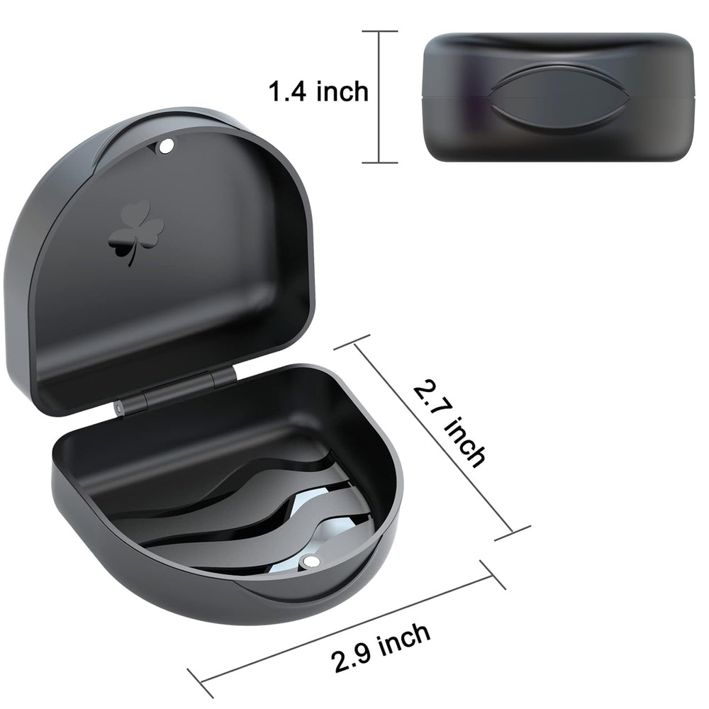 Aligner Case, Retainer Case, Braces Box, 1 Piece Orthodontic Box, BLACK.