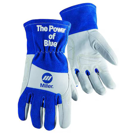 Miller Electric 263352 Performance Welding Gloves, Gauntlet Cuff, Wing Thumb,