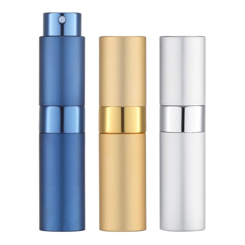 LISAPACK 8ml Travel Perfume Atomizer Spray Bottles 3Pack Portable Refillable