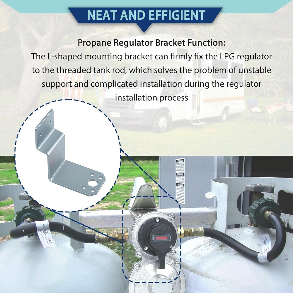 Universal L-Mount Regulator Mounting Bracket,Fits Fairview Regulators, , RV Prop