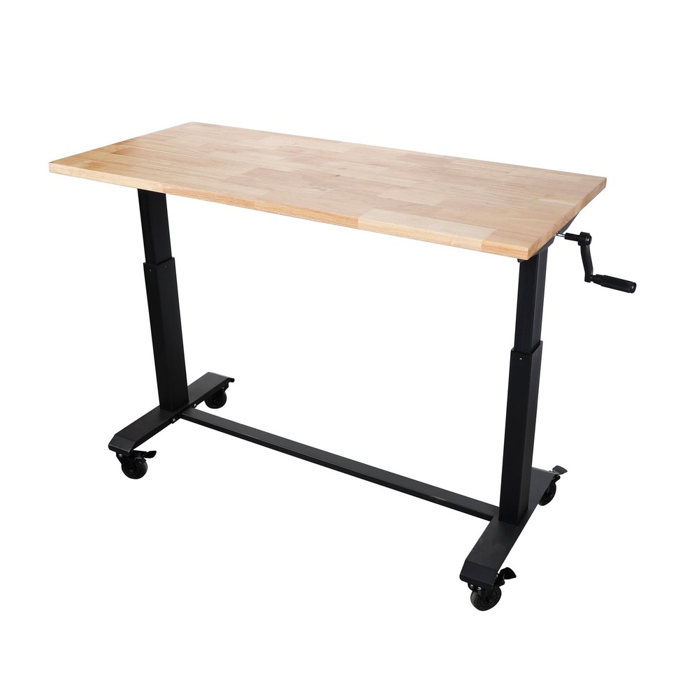 WorkPro 48-Inch Rolling Adjustable Workbench, Heavy-Duty Steel Frame, Rubber