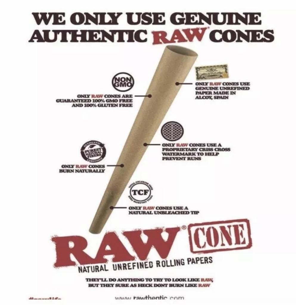 RAW cone Classic 1 1/4 size Pre-Rolled Cones(100PK)+philadelphia tube