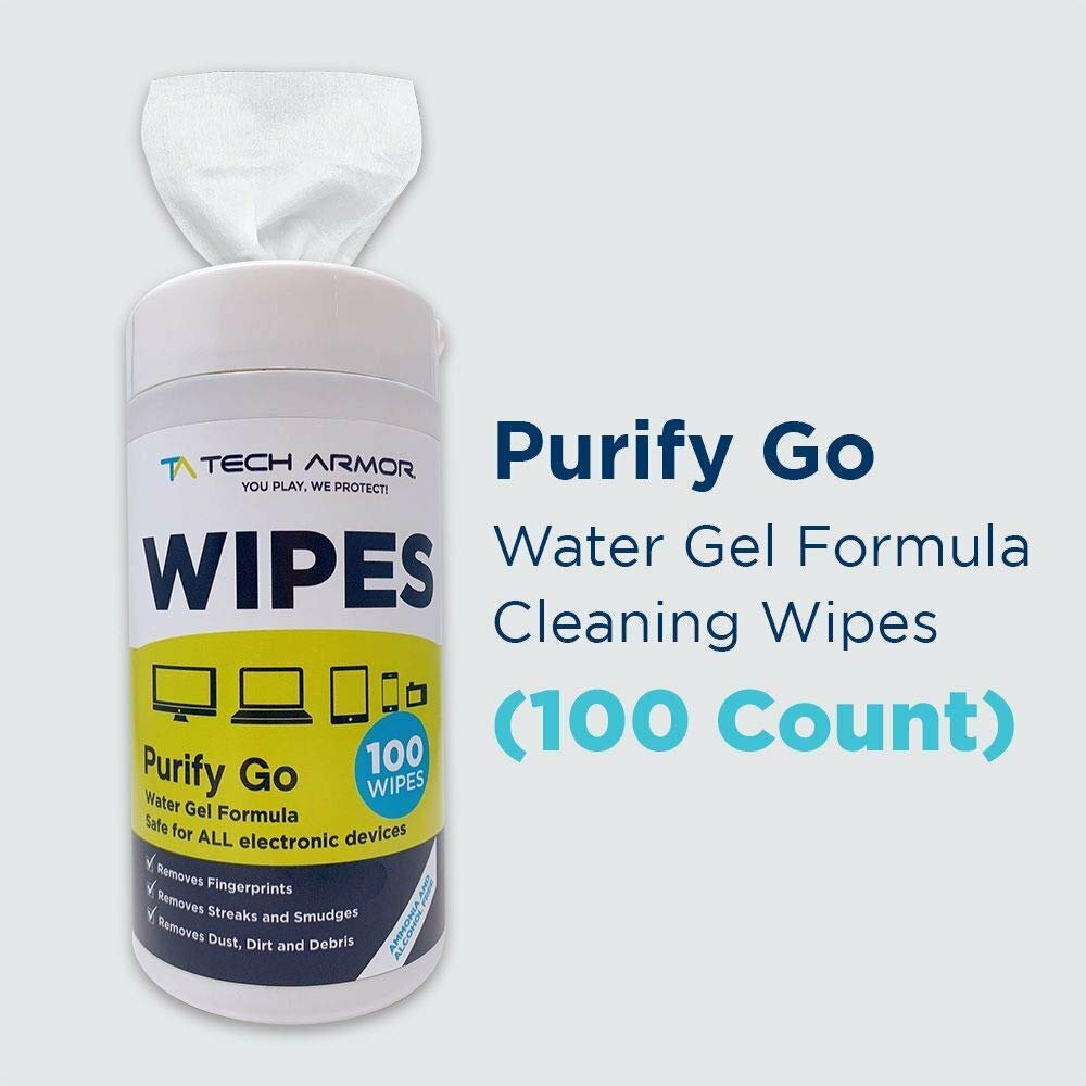 Tech Armor Purify Go Cleaning Wipes (100 Count)