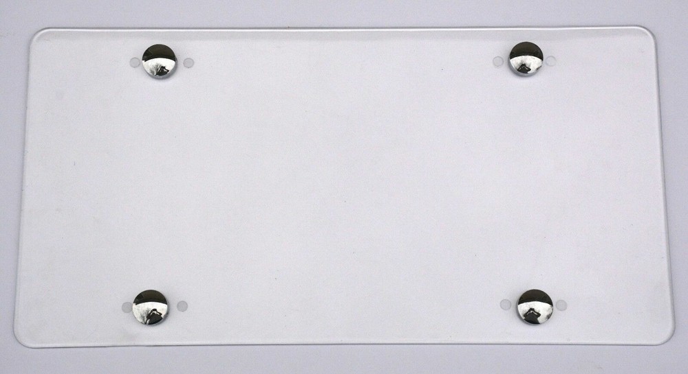 Unbreakable Clear Flat License Plate Tag Mount Holder Frame Bumper Shield Cover