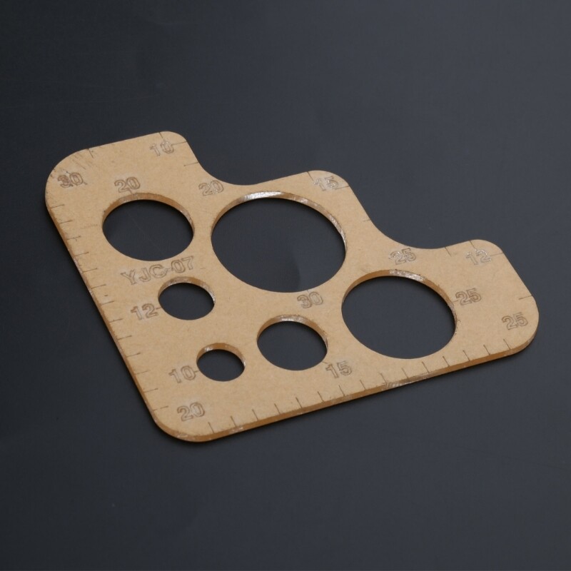 Acrylic Leatherworking Ruler with and Rounded Corners