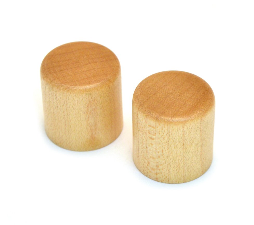 (2) Maple Barrel Knobs for Guitar/Bass for 6mm Split Shaft WBRK-M