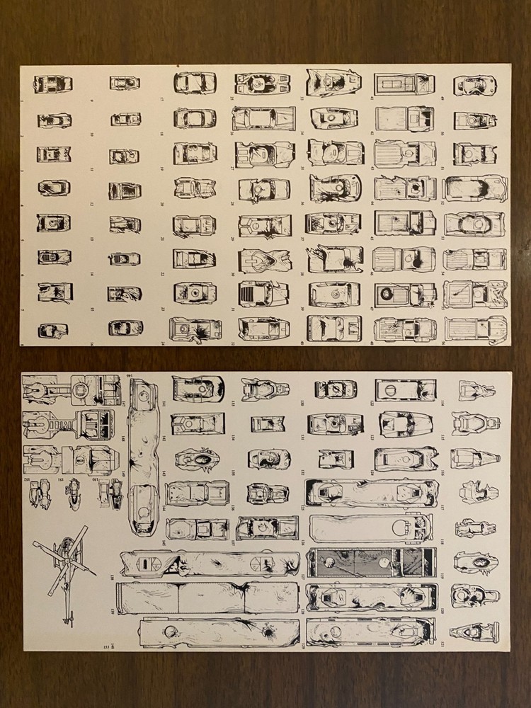 Expansion Set #6 : The AADA Vehicle Guide Counters - Car Wars missing 1 van